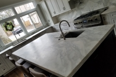 White Quartzite Kitchen Remodel Project in Nutley, NJ