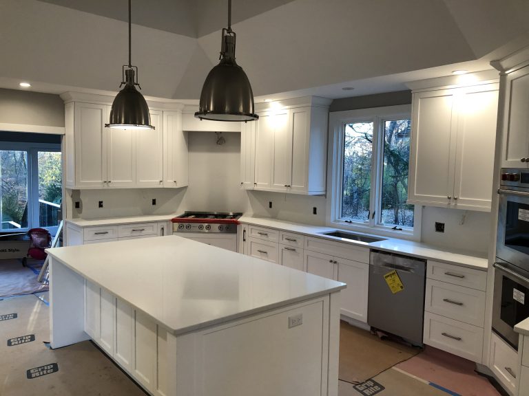 Quartz Kitchen Island, Pantry, and Counters Install in Hoboken, NJ