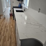 Reliance Quartz Statuario Countertop in New York City, NY Long View Sink