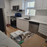 Reliance Quartz Statuario Countertop in New York City, NY Long View Sink Sink Window View