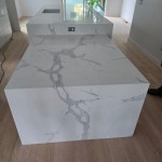 Quartz Countertop Made From Calacatta Infinity at a Palisades Park, NJ Home